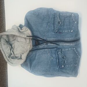 Fresh Leaves Justin Timberlake Levi’s Denim Jacket Zip Up Hoodie Jacket L Rare